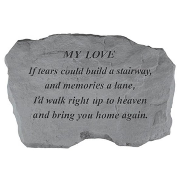 Kay Berry Inc Kay Berry- Inc. 97720 My Love-If Tears Could Build A Stairway - Memorial - 16 Inches x 10.5 Inches x 1.5 Inches 97720